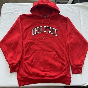 Vintage Ohio State Buckeyes Hoodie Mens M Red Heavyweight Steve And Barrys 90s